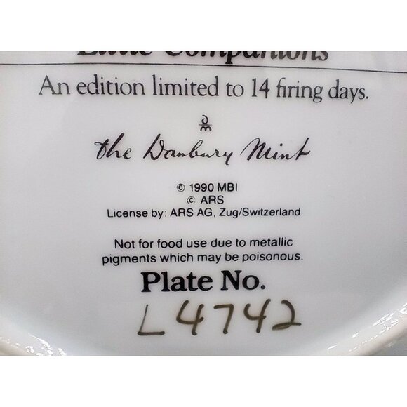 MJ Hummel Budding Scholars Plate Little Companions Danbury Mint Limited Edition - Picture 11 of 12